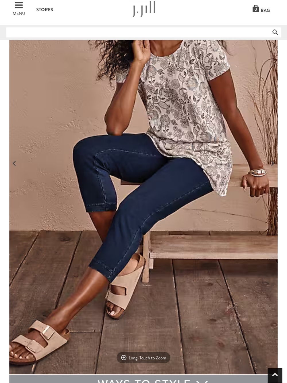 J. Jill Navy Cropped Slim Ankle Jeans